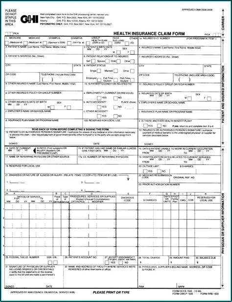 Printable Blank Hcfa 1500 Form Form Resume Examples Bpv5w58d91