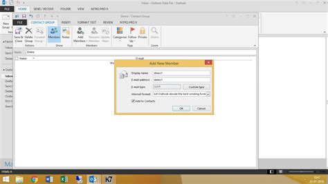 How To Create Mail Id Group In Outlook Youtube