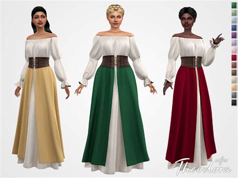The Sims 4 Theodora Dress By Sifix The Sims Book
