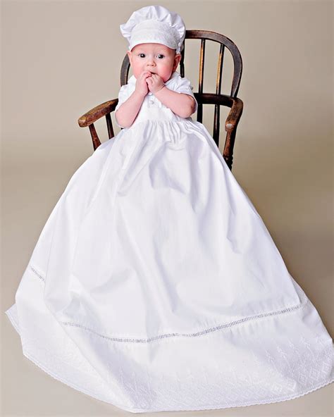 Buy Boys Christening Gown With Cross Stitch Embroidery For Sale