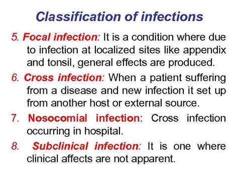 Infection And Infectious Process 1 Infection Classification Of