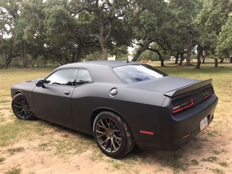 Sell Used 2015 Dodge Challenger Matte Black Wrap In Dallas Texas