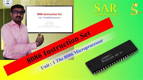 Lecture 6 8086 Instruction Set Unit 1 The 8086 Microprocessor Youtube