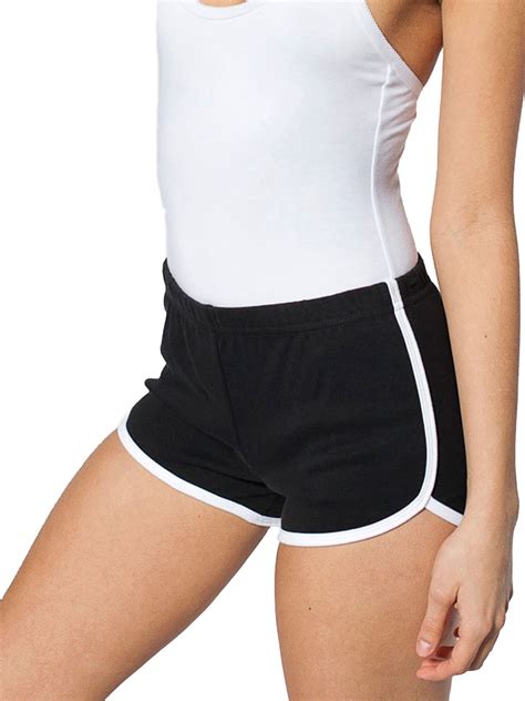 Allusive Womens Striped Athletic Shorts Inspiration Vintage 80s Style Running Shorts For Women