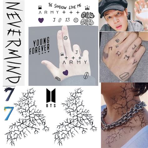 BTS Bangtan Boys JUNGKOOK JIMIN JIN Taehyung Waterproof Temporary Tattoo Stickers | Shopee Malaysia