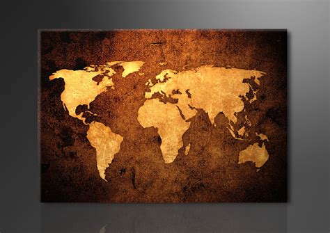 Unsere karten sind sortiert nach kontinenten und ländern. Leinwand Bild fertig gerahmt Weltkarte 120cm XXL riesen ...