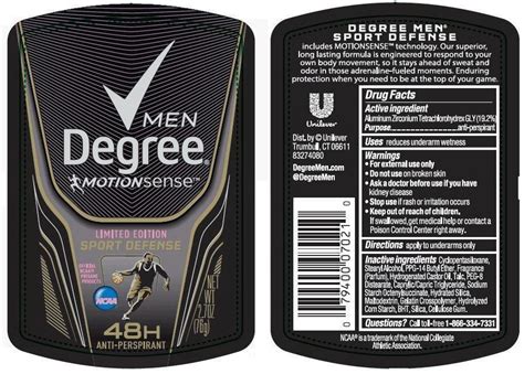 Degree sport defense antiperspirant and deodorant recall. Degree MotionSense Sport Defense Antiperspirant Deodorant ...