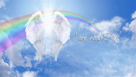 Angel Wings Angel Clouds Rainbow Sky Healing Angels