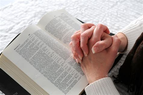 Womans Hands And The Bible Stock Photo By ©ginosphotos1 15820407