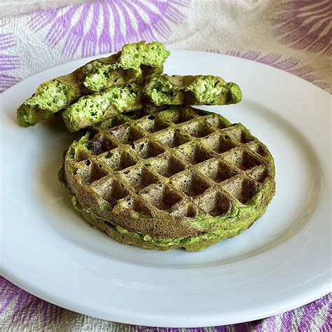 Green Waffles On Plate Zego Foods