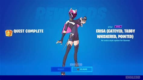 How To Get Erisa Cateyed Tabby Whiskered And Pointed Style Free In Fortnite Unlocked Erisa