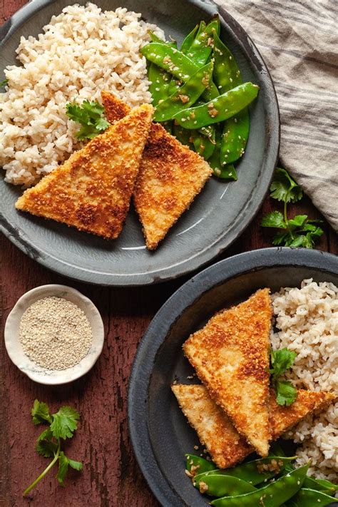 An extra firm variety of tofu with the least amount of moisture of all fresh tofus. Pan Fried Peanut Tofu - Extra firm tofu dredged in peanuts and breadcrumbs, then pan fried until ...