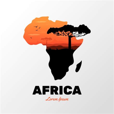 Free Vector Africa Map Logo Template