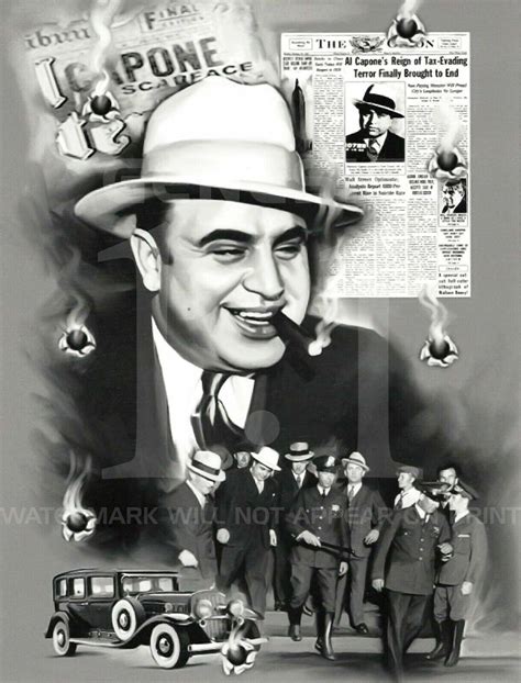 Al Capone Scarface Chicago Gang Mob Mafia Wanted Poster 8 5x11 Photo