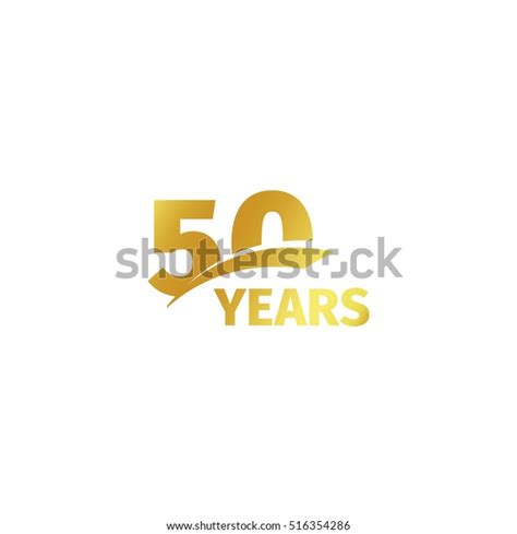 Isolated Abstract Golden 50th Anniversary Logo Stock Vector Royalty