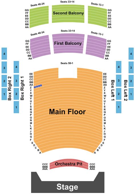 Peoria Civic Center Theater Seating Chart And Maps Peoria