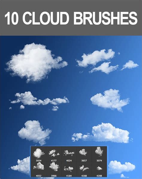 25 Cloud Photoshop Brushes Free Abr Asl Atn Format Download