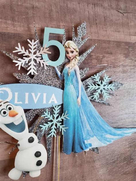 Frozen Cake Topper Elsa Cake Topper Frozen Etsy Disney Birthday