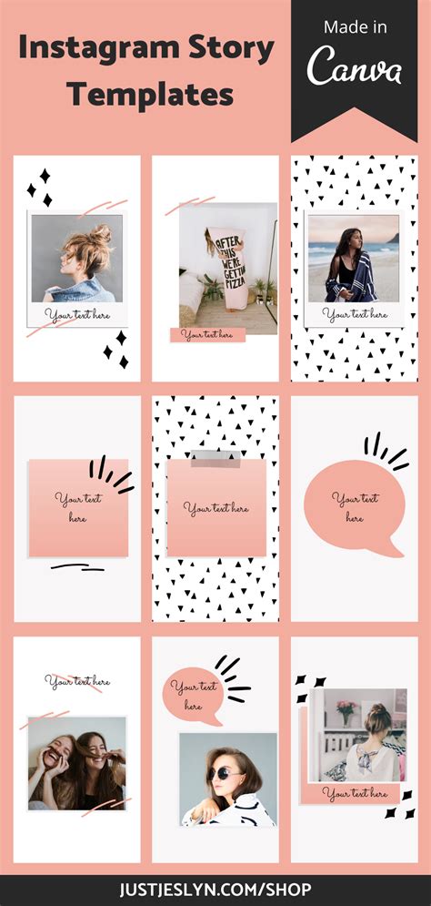 Stationery Design And Templates 10 Instagram Story Templates For Canva