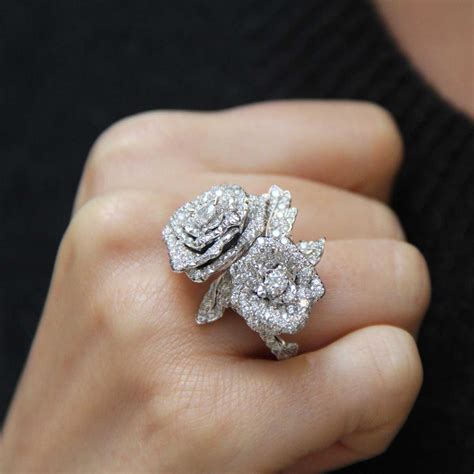 Rose Dior Bagatelle Diamond Ring In White Gold Dior The Jewellery