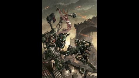 Warhammer 40k Battle Report Astra Militarum Vs Orks 500pts Youtube