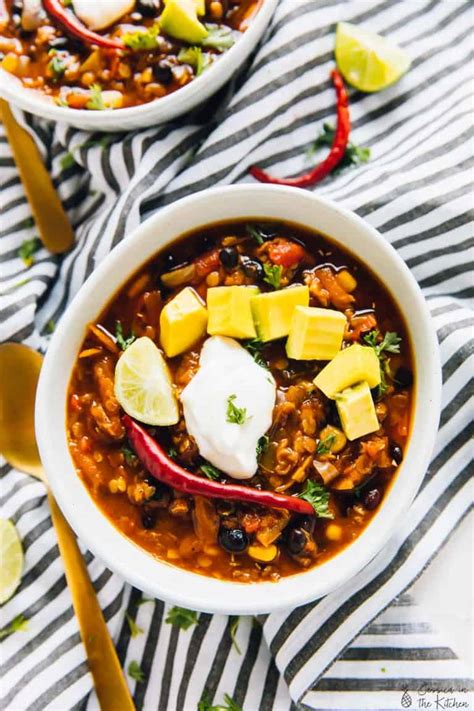 One Pot Red Lentil Chili Recipe Jessica In The Kitchen