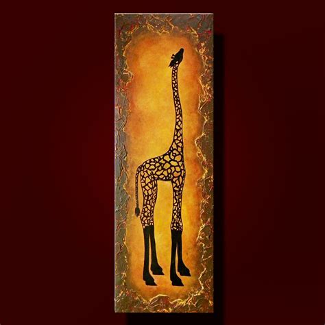 Abstract Giraffe Painting The View From Up Here By Britt Hallowell