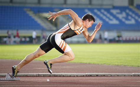 Photo Men Run Start Sprinting Athletic 3840x2400