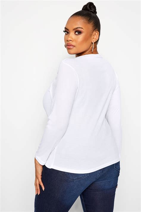 Limited Collection White Ribbed Wrap Top Yours Clothing