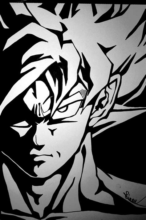 Free dragon ball z clipart | free images at clker.com. Goku Black and White Wallpapers - Top Free Goku Black and ...