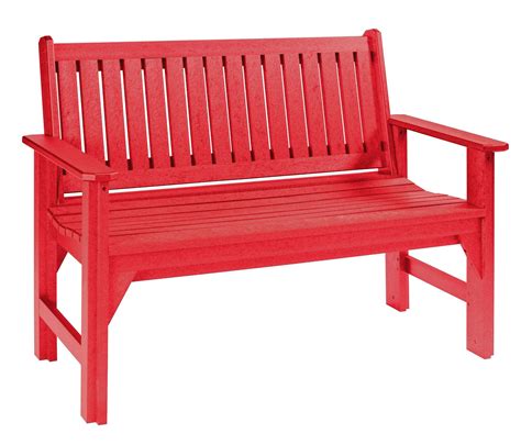 Generations Red Garden Bench From Cr Plastic B01 01 Coleman Furniture