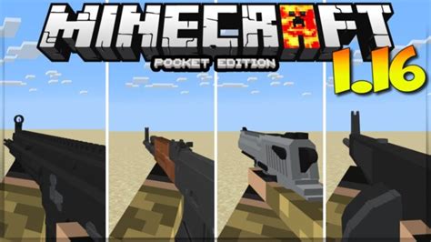 Mcpe 116 3d Guns Mod Addon Review Minecraft Pe 116 3d Guns