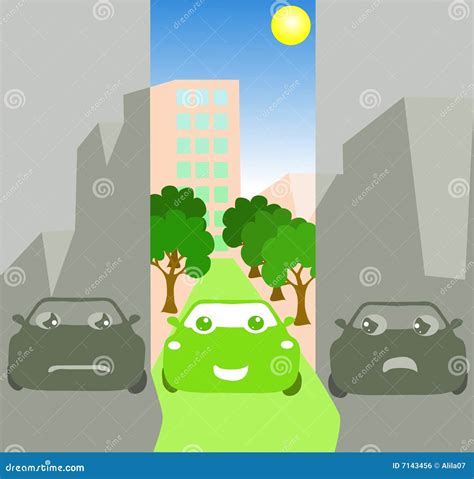 Ciudad verde deseada ilustración del vector Ilustración de verde 7143456