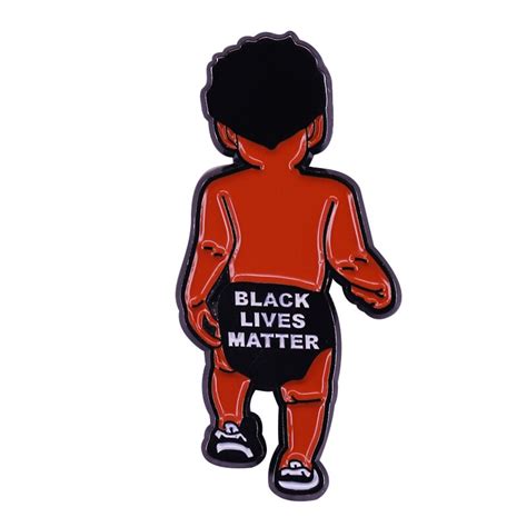 Blm Black Lives Matter Freedom Justice Brooch Pins Enamel Metal Badges