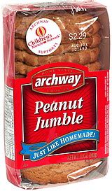 Find quality products to add to your shopping list or order online for delivery or . Archway Peanut Jumble Cookies 10.0 oz Nutrition ...