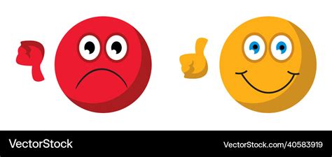 A Set Of Emoticons Like And Dislike Royalty Free Vector