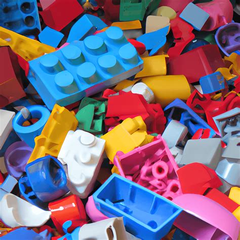 Scattered Lego Bricks Plastic · Creative Fabrica
