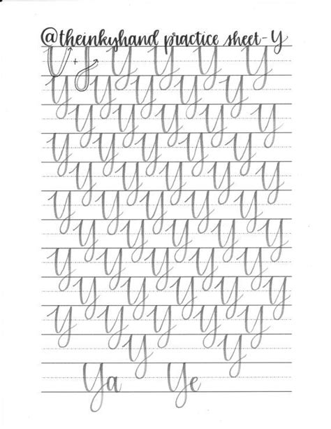47 Cool Modern Calligraphy Alphabet Practice Sheets Insectza