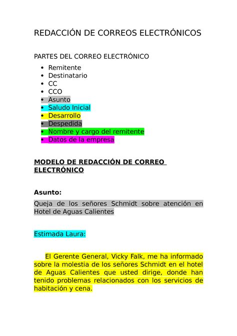 Redaccion De Correos Electronicos RedacciÓn De Correos ElectrÓnicos