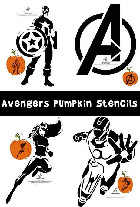 Marvels Avengers Printable Pumpkin Stencils Halloween Fun Disney