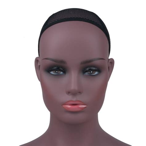 Professional Dark Skin Tone Bust Female Mannequin Head