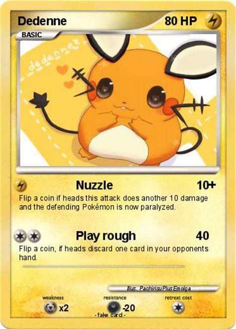 Pokémon Dedenne 28 28 Nuzzle My Pokemon Card