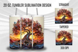 Quilling Tree Sunset Oz Tumbler Warp Graphic By Gn Shop Creative