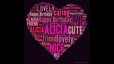 Happy Birthday Alicia Youtube