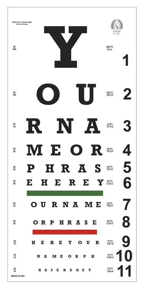 Custom Eye Chart You Can Have Your Name A Friends Name A Pets Name