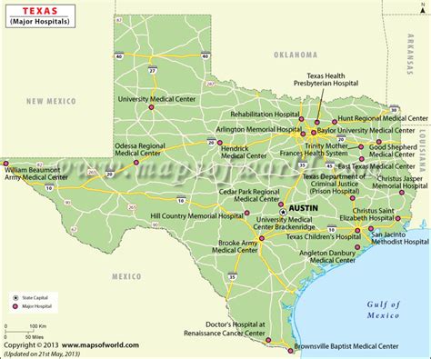 Texas Hospitals Map Best Hospitals In Texas
