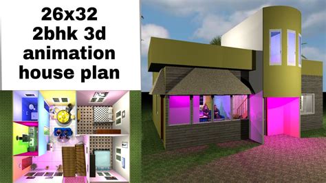 26x32 2bhk 3d House Plan Small House Design Ideas 26x32 Ghar Ka