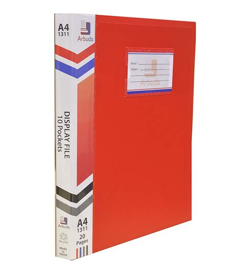 Arbuda 10 Pockets A4 Clear Folder Plastic Display Presentation Book