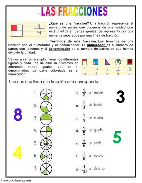 Ejercicios De Fracciones De Primaria