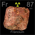 Poster sample, a sample of the element Francium in the Periodic Table